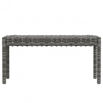 Set mobilier de grădină cu perne, 6 piese, gri, poliratan - Img 5