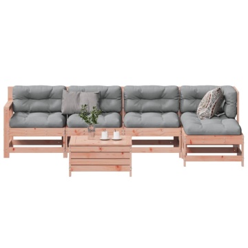 Set mobilier de grădină cu perne, 6 piese, lemn masiv Douglas - Img 1