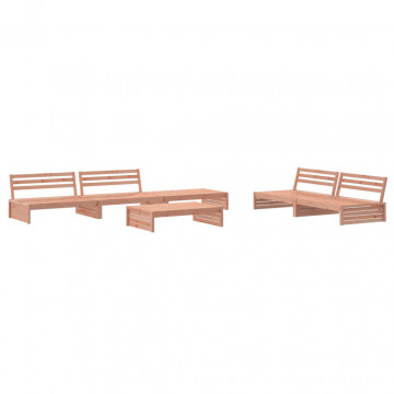 Set mobilier de grădină cu perne, 6 piese, lemn masiv Douglas - Img 3