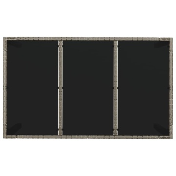 Set mobilier de grădină cu perne, 7 piese, gri, poliratan - Img 7