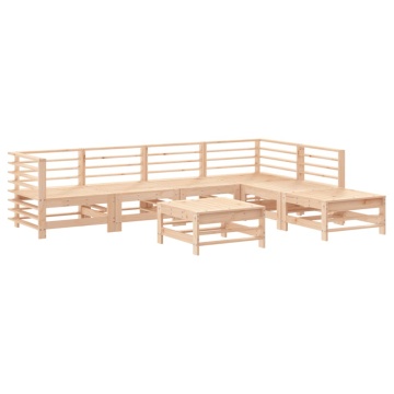 Set mobilier de grădină cu perne, 7 piese, lemn masiv - Img 3