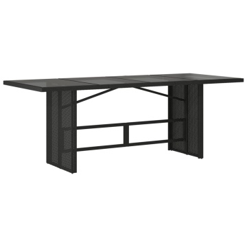 Set mobilier de grădină cu perne, 7 piese, negru, poliratan - Img 4