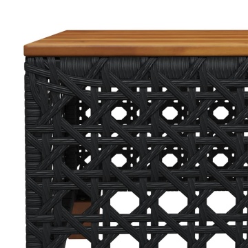 Set mobilier de grădină cu perne, 9 piese, negru, poliratan - Img 6