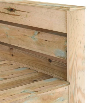 Set mobilier de grădină paleți, 2 piese, lemn pin tratat - Img 5