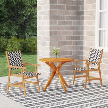 Set mobilier grădină, 3 piese, lemn masiv de acacia - Img 1