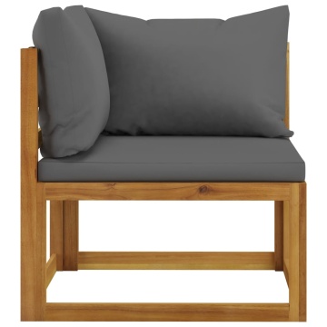 Set mobilier grădină cu perne, 12 piese, lemn masiv de acacia - Img 8