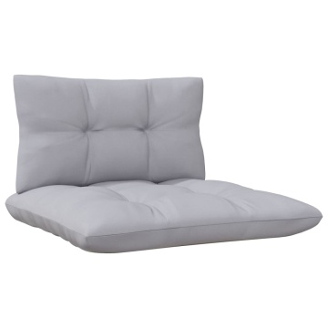 Set mobilier grădină cu perne, 4 piese, gri, lemn de pin - Img 8