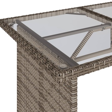 Set mobilier grădină cu perne, 6 piese, gri, poliratan - Img 7