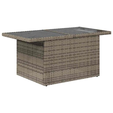 Set mobilier grădină cu perne, 6 piese, gri, poliratan - Img 8