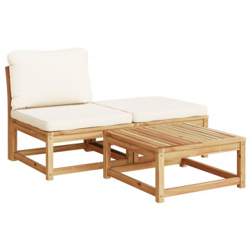 Set mobilier grădină cu perne, 6 piese, lemn masiv acacia - Img 4