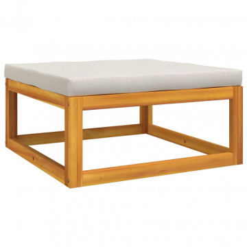 Set mobilier grădină cu perne gri deschis, 9 piese, lemn pin - Img 5