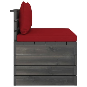 Set mobilier grădină din paleți, 2 piese, cu perne, lemn de pin - Img 8