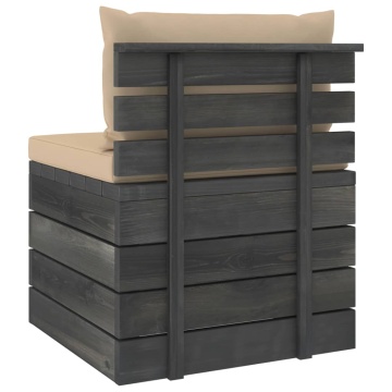 Set mobilier grădină din paleți cu perne, 2 piese, lemn de pin - Img 5