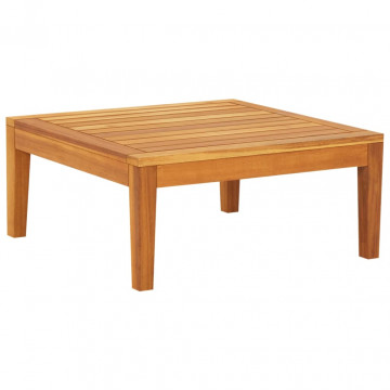 Set mobilier grădină perne alb/crem, 3 piese, lemn masiv acacia - Img 8