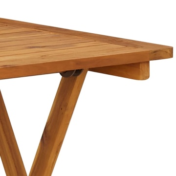 Set mobilier grădină pliabil, 3 piese, lemn masiv acacia - Img 6