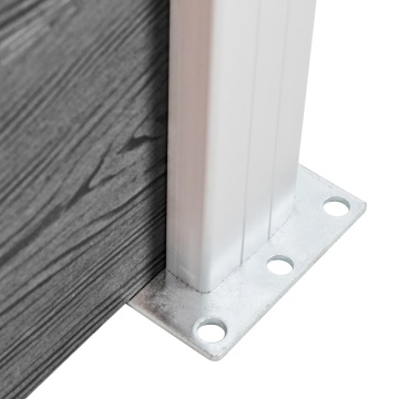 Set panouri gard, 353x146 cm, gri, WPC - Img 7