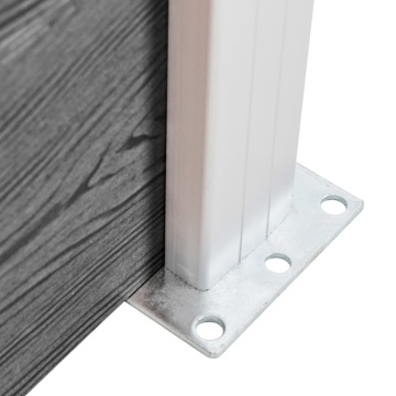 Set panouri gard, 526x146 cm, gri, WPC - Img 7