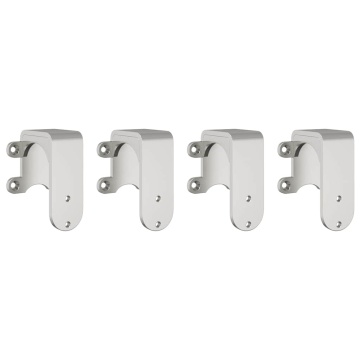 Set piese pentru ușă glisantă, argintiu, 183 cm oțel inoxidabil - Img 4