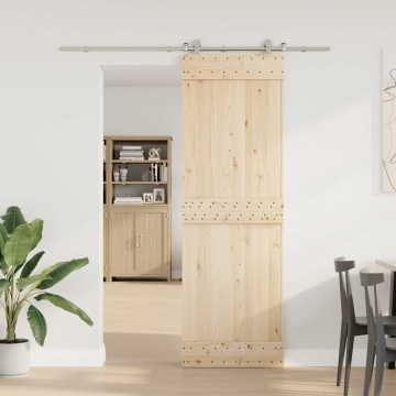 Set piese pentru ușă glisantă, argintiu, 200 cm oțel inoxidabil - Img 3