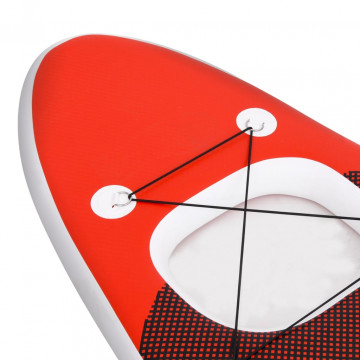 Set placă paddleboarding gonflabilă, roşu, 300x76x10 cm - Img 6