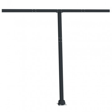 Set stâlp pentru copertină, antracit, 300x245 cm, fier - Img 2