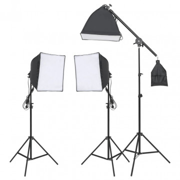 Set studio foto cu set de lumini, fundal și reflector - Img 2