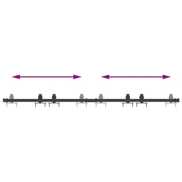 Set uși glisante pentru dulap 152,5 cm oțel carbon - Img 7