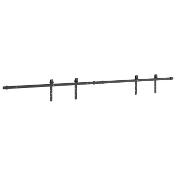 Set uși glisante pentru dulap 200 cm oțel carbon - Img 6