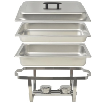Set vase încălzire mâncare, 4 piese, oțel inoxidabil - Img 8