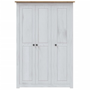 Șifonier cu 3 uși, alb, 118 x 50 x 171,5 cm, pin gama Panama - Img 4