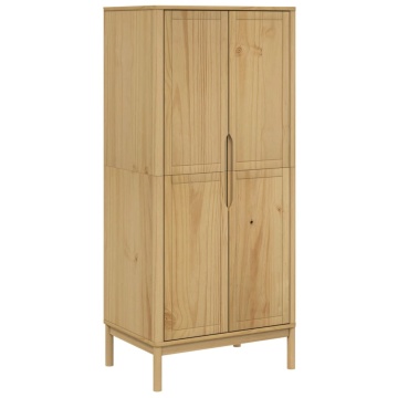 Șifonier FLORO, maro ceruit, 77x53x171 cm, lemn masiv pin - Img 2