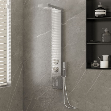 Sistem panou de duș, pătrat, oțel inoxidabil - Img 1
