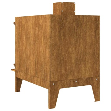 Sobă de camping 35x50x60 cm Oțel Corten - Img 7
