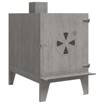 Sobă de camping 35x50x60 cm Oțel Corten - Img 8