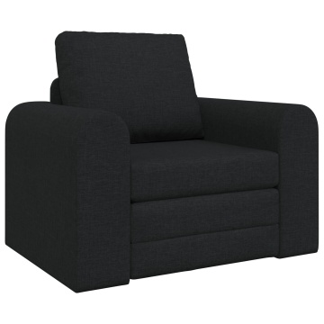 Sofa Pat 2 în 1 Negru 98x71x83 cm Țesătură - Img 2