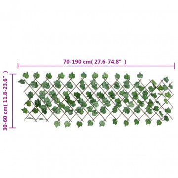 Spalier frunze struguri false extensibil 5 buc verde 190x60 cm - Img 6