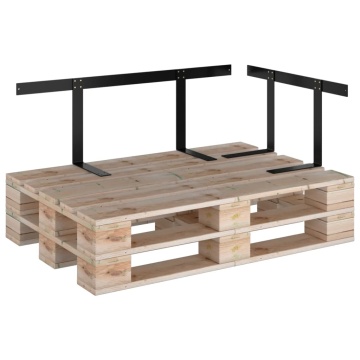 Spătar pentru canapea din paleți, negru, 110 cm, fier - Img 4