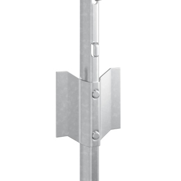 Stâlpi de gard 22 pcs U-Channel Argintiu 100 cm Oțel - Img 4