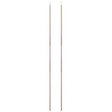 Stâlpi telescopici cort, 2 buc., lungime 170-255cm, oțel zincat - Img 4