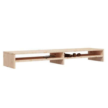 Stand pentru monitor, 100x24x13 cm, lemn masiv de pin - Img 4