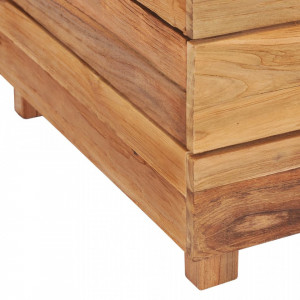 Strat înălțat, 50 x 40 x 38 cm, lemn de tec reciclat și oțel - Img 7