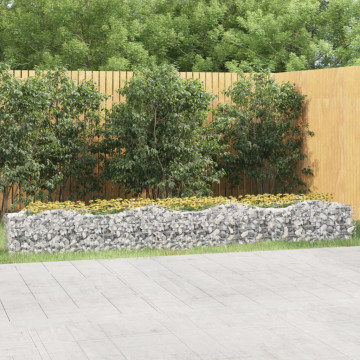 Strat înălțat cu gabion arcuit, 400x50x50 cm, fier galvanizat - Img 1