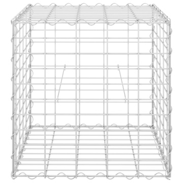 Strat înălțat cub gabion, 50 x 50 x 50 cm, sârmă de oțel - Img 3