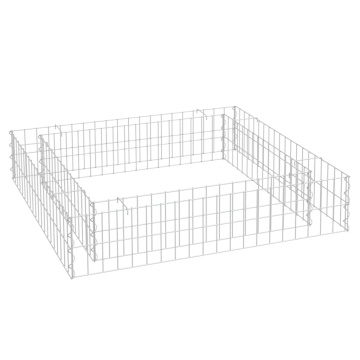 Strat înălțat de gabion, 100x100x20 cm, oțel galvanizat - Img 2