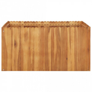 Strat înălțat de grădină, 100x100x50 cm, lemn masiv de acacia - Img 2