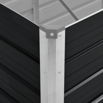 Strat înălțat de grădină antracit 160x40x77 cm oțel galvanizat - Img 5