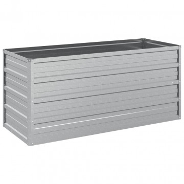Strat înălțat de grădină argintiu 100x40x45 cm oțel galvanizat - Img 2