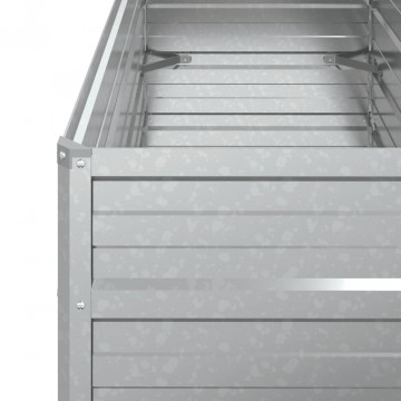 Strat înălțat de grădină argintiu 100x40x45 cm oțel galvanizat - Img 5