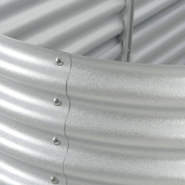 Strat înălțat de grădină argintiu 240x80x44 cm oțel galvanizat - Img 7