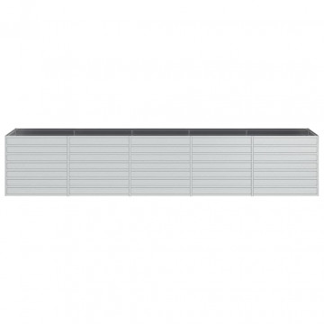 Strat înălțat de grădină argintiu 400x80x77 cm oțel galvanizat - Img 4